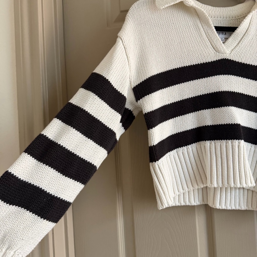 Pistola Arlo Stripe Polo Sweater - Picture 3 of 8